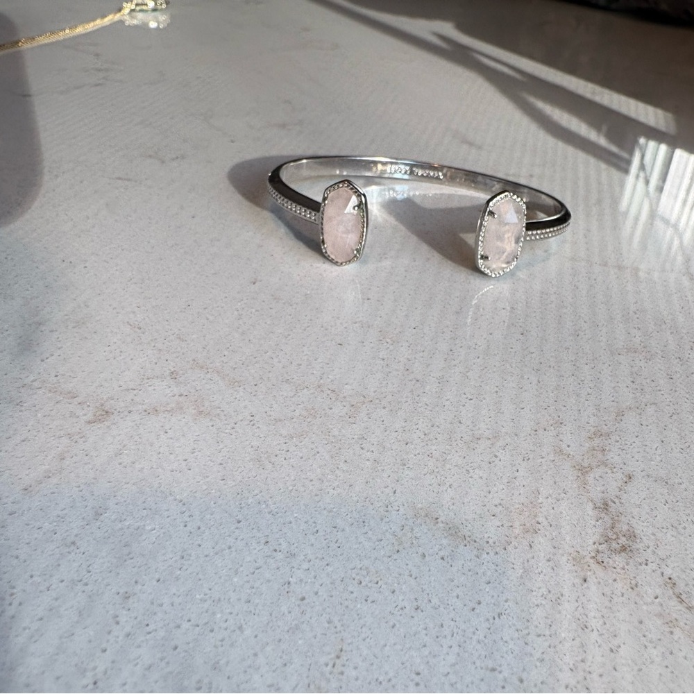 Kendra Scott Silver Bracelet with Pink Accents